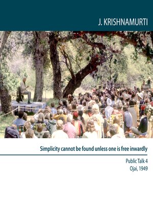 cover image of Simplicity Cannot Be Found Unless One is Free Inwardly